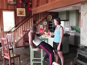 Slut wife fucking in cabin in the woods with secret black friend