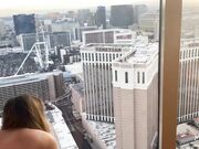 Fat spouse banged by the window by black friend in Vegas while husband films